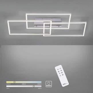 Leuchten Direkt 14150-55 LED Deckenleuchte Iven 82x50cm stahl CCT