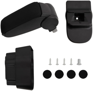 vidaXL Auto-Armlehne Schwarz 12x37x(31-48) cm ABS 154684
