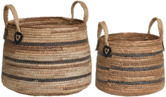 House Nordic Körbe, Bananenblatt, natur, 2er-Set