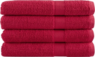 vidaXL Premium-Saunatücher SOLUND 4 Stk. Rot 80x200 cm 600 g/m² 137411