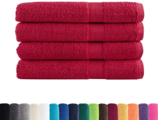 vidaXL Premium-Saunatücher SOLUND 4 Stk. Rot 80x200 cm 600 g/m² 137411