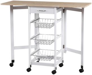 HTI-Living Skandi Küchenbar auf Rollen ausklappbar