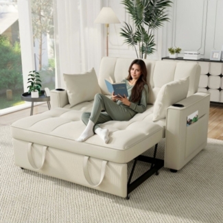 Ulife Schlafsofa Klappbares 3-in-1-Multifunktionssofa mit Schlaffunktion, 1 Teile, geeignet für Wohnzimmer, Schlafzimmer, Heimkino-Wohnung