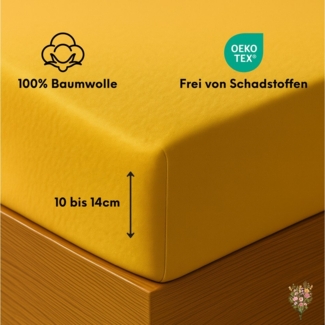 Strauss Home Spannbettlaken Premium Topper Spannbettlaken 150GSM für Matratzen-Topper 10cm Höhe, Gummizug: Rundumgummi, für Topper mit einer Höhe von 10cm, OEKO-TEX zertifiziert