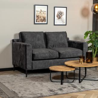 Bronx71 Samt Sofa 2-Sitzer Florida anthrazit