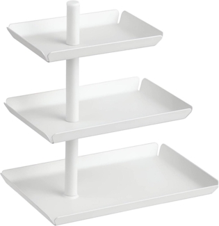 Weiß Obst Etagere 3 Etagen - Drehbare Servierplatte für Dessert, Kuchen, Gebäck
