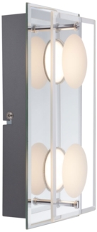 LED Wandlampe, Chrom, Glas, L 24 cm, ALEXIA