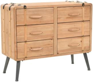 vidaXL Schubladenkommode Massivholz Tanne 91x35x73 cm 245774