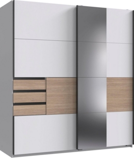 Wimex Schwebetürenschrank Bremen in der Breite 180cm, wahlweise mit Spiegel mit moderner Multiplex Optik, inkl. Schubladen