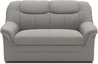 DOMO. collection Sofa Berlin FK, 2 Sitzer Couch mit Federkernpolsterung, 2er Polstermöbel 143 x 90 x 89 cm (BxTxH), hellgrau