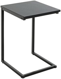 Beistelltisch >52593< in schwarz, MDF, Metall - 33x60x35cm (BxHxT)