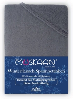 Müskaan Spannbettlaken Spannbetttuch Bettlaken Winter Flausch Warm Leintuch 80% Baumwolle, Fleece, Gummizug: Rundumgummizug, Matratzen Bezug bis 22cm Matratzenhöhe Kuschelig Flauschig