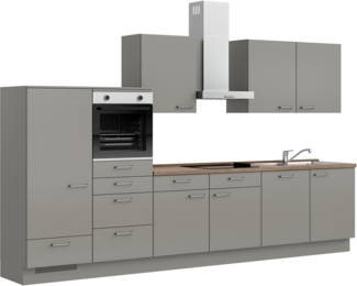 nobilia® Küchenzeile "Laser I", Ausrichtung wählbar, Breite 360 cm, vormontiert, wahlw. mit unterschiedlichen E-Geräten-Sets