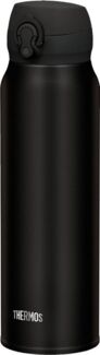 THERMOS Thermosflasche Ultralight, Trinkflasche, Iso Flasche, Leicht, Edelstahl, Matt Black, 0. 75 L, 4035. 232. 075
