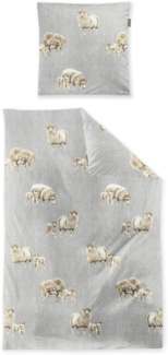 Bettwäsche PANDA Biber ( 155x220cm, 1 Kissen 80x80)