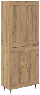 vidaXL Highboard Artisan-Eiche 69,5 x 34 x 180 cm Holzwerkstoff 3402748