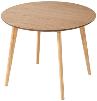 LIM HOME Esstisch SWT001 (Packung, 1-St), Eichefurnier Esstisch Rund, Ø 100 cm