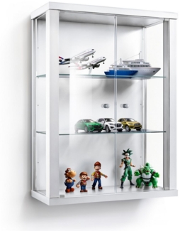 K-Möbel Hängevitrine C1012 (Glasvitrine (80x60x25 cm) mit 2 Glastüren) Glasvitrine hängend
