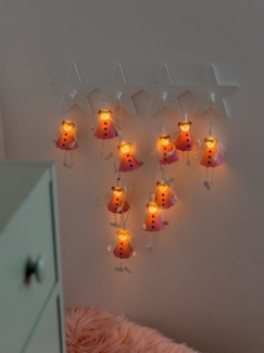 KONSTSMIDE LED-Lichterkette Weihnachtsdeko, 10-flammig, LED Dekolichter, Pinke Engel, an/aus Schalter, 10 warm weiße Dioden