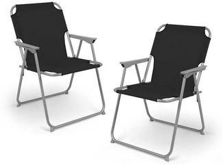 Spetebo Campingstuhl Camping Klappstuhl belastbar bis 120 kg - 2er Set (Anzahl, 1 St), zusammenklappbar