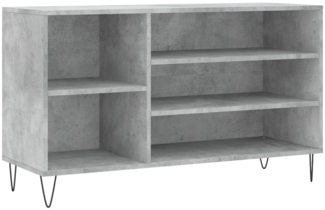 vidaXL Schuhregal Betongrau 102x36x60 cm Holzwerkstoff 831416
