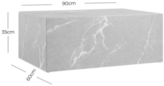 Rechteckiger Couchtisch in Marmoroptik