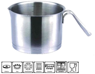 Stahl Waren Edelstahl Milchtopf 1,7 Liter Serie "Profi Pearl" Ø14cm
