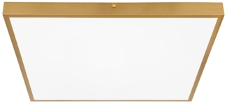 LED Deckenleuchte, Metall, Messing, 45x45 cm