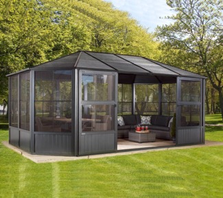 Sojag Aluminium Pavillon Wintergarten Charleston | Anthrazit | 384 x 594 x 281 cm