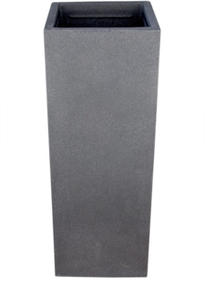 BigDean Pflanzsäule in Stein-Optik - 80 x 30 x 30 cm - hoher Pflanzkübel in Anthrazit - Säule mit glatter Oberfläche - für Innen & Außen - frostsicher