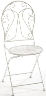 Kobolo 4-Fußstuhl Klappstuhl aus Metall in der Farbe weiß H 94 cm (Tisch verfügbar, 1 St)