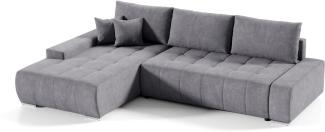 Compleo Ecksofa MONO L-Form Ecksofa mit Steppung, Schlafsofa aus Velourstoff, Breite: 265 cm, Modern Wohnzimmer