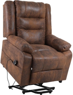 Elektrischer Massagesessel Relaxsessel mit Aufzug Heizung Liegefunktion