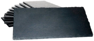 12x Schieferplatten 17x34 cm Tisch-Set Untersetzer Servierplatte Naturschiefer