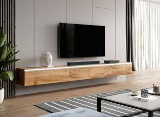 Furnix Sideboard BARGO Lowboard hängend TV-Board B300 x H34 x T32 cm (3x100cm) ohne LED, geräumig mit 6 Fächern