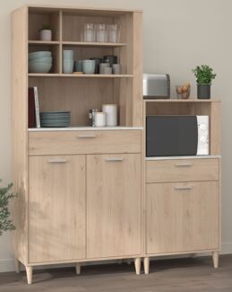 Parisot Küchenschrank Set 2-tlg. Gala in Eiche und grau