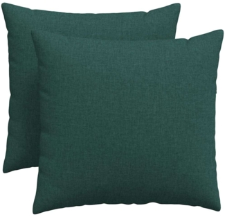 vidaXL Sofakissen 2 Stück Dunkelgrün 50 x 50 cm Stoff 42013959