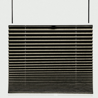 Thermo Black Out Plissee 40x100 cm taupe graubraun silber metallic 100% Verdunkelnd