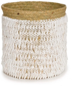 Der Pandan-Korb Nr. 2 - Naturweiß - 34x34x40cm