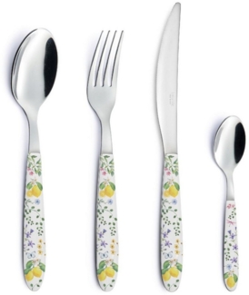 EasyLife Besteck-Set Fleurs et Citrons, Spülmaschinengeeignet