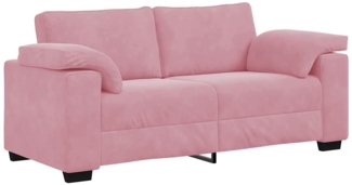 vidaXL Zweisitzer-Sofa Rosa 140 cm Samt 4105270