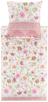 Bassetti Bettwäsche Bassetti Satin Bettwäsche CASABLANCA, P1 Rosa, Baumwolle, 2 teilig