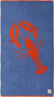 Strandlaken Hummer Blau Orange 90x160 80 x 160 cm
