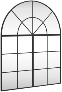 vidaXL Wandspiegel Schwarz 80x100cm Gewölbt Eisen 3200632