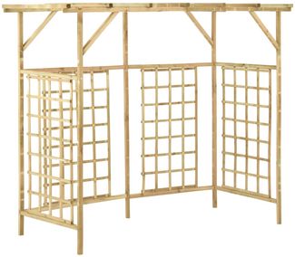 vidaXL Pergola für 3 Mülltonnen Kiefernholz Imprägniert 316064