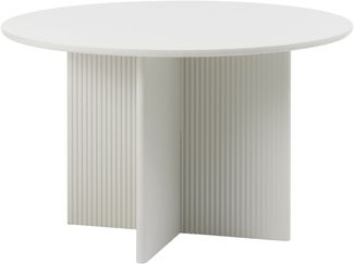 Esstisch >PALMA< in Greige, MDF + Stahl in greige - 75x110cm (HxD)