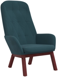 vidaXL Relaxsessel Blau Samt 341228