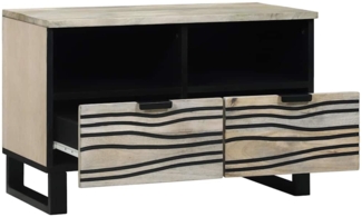 vidaXL TV-Schränk Weiß 70 x 33 x 46 cm massives Mangoholz 4017973