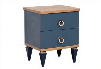 JVmoebel Nachttisch Blau-Brauner Nachttisch Designer Kinderzimmer Möbel Edle Nachtkonsole (1-St, Nachttisch), Made in Europa
