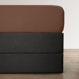 BETTWARENSHOP Spannbettlaken Boxspring, Jersey, Gummizug: Rundumgummi, (1 Stück), elastisch für extra hohe Matratzen